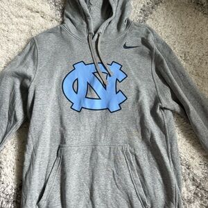 Nike Gray and Blue Sweater with Iconic Logo